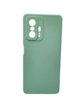 Husa Xiaomi 11T Pro silicon, protectie camere si butoane, interior material textil Turcoaz