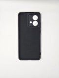 Husa Motorola Edge 40 Neo silicon, protectie camere si butoane, interior material textil Negru