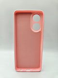 Husa Oppo A78 silicon moale, protectie camere si butoane, interior material textil Roz