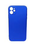 Husa Iphone 11 silicon moale, protectie camere si butoane, interior material textil Albastru