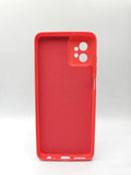 Husa Motorola G32 silicon moale, protectie camere si butoane, interior material textil Rosu