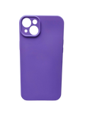 Husa Iphone 14 Plus silicon , protectie camere ,interior material textil Mov