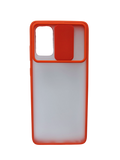 Husa Samsung S20 Plus silicon, protectie camera glisabila, spate matuit anti zgarieturi Rosu