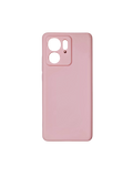Husa Motorola Edge 40 silicon moale, protectie camere si butoane, interior material textil Roz