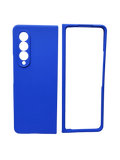 Husa Samsung Z Fold 3 fullcover din plastic, protectie camere, Albastru