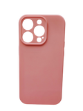 Husa Iphone 14 Pro silicon , protectie butoane ,interior material textil Roz