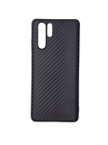 Husa Huawei P30 Pro, slimcase, silicon subtire, protectie camere si butoane, skin carbon, Negru