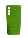 Husa Samsung S21 silicon gel model cu sclipici , protectie camere Verde