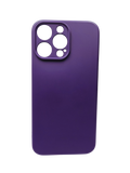 Husa Iphone 14 Pro Max silicon moale , textura fina, interior catifea Mov