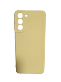 Husa Samsung S21 silicon moale, protectie camere si butoane, interior material textil Galben