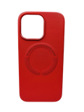 Husa Iphone 14 Pro Max piele ecologica, MagSafe, Interior catifeltat Rosu