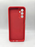 Husa Samsung A14 silicon , protectie butoane, interior material textil Rosu