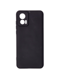 Husa Motorola Edge 30 Neo silicon moale, protectie camere si butoane, interior material textil Negru