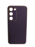 Husa Samsung S23 piele ecologica, protectie camere, margini anti alunecare Mov