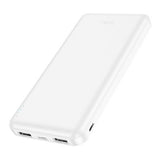 Baterie Externa Ultra-Subtire, 10000 mAh, LED  Hoco J100, Alb