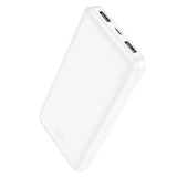 Baterie Externa Ultra-Subtire, 10000 mAh, LED  Hoco J100, Alb