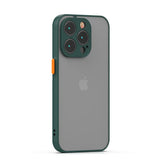 Husa Iphone 15 Pro Max din silicon si finisaj mat si protectie camere, Verde