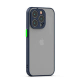 Husa Iphone 12 Pro din silicon si finisaj mat si protectie camere, Albastru