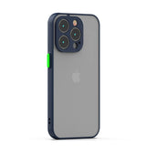 Husa Iphone 15 Pro Max din silicon si finisaj mat si protectie camere, Albastru