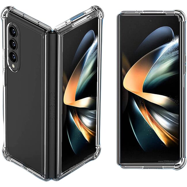 Husa Samsung Z Fold 4 silicon, antisoc, fullcover, protectie camere si butoane Transparent