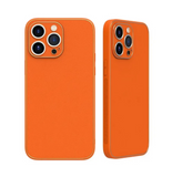 Husa Iphone 14 Pro Max Luxury piele ecologica, antisoc Portocaliu