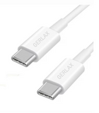 Cablu incarcare Gerlax USB C cu USB C, 2metri, PD 60W Super Fast Charging, Alb