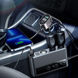 Incarcator auto Joyroom JR-CL06, 5 Porturi USB si 1 Port USB-C, Afisaj LED, 154W, Quick Charge 3.0, Lungime cablu 1m, Negru