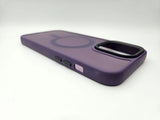 Husa iPhone 15 Pro din silicon MagSafe, Matte Transparent Mov