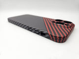 Husa Iphone 15 Pro Max Kevlar , protectie camere si acoperire butoane Rosu