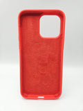 Husa Iphone 15 Pro silicon moale, MagSafe, Interior catifelat Rosu