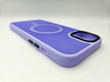 Husa iPhone 15  din silicon MagSafe, Matte Transparent Mov