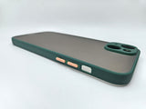 Husa Iphone 15 Plus din silicon si finisaj mat si protectie camere, Verde