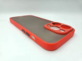 Husa Iphone 15 Pro din silicon si finisaj mat si protectie camere, Rosu