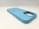 Husa Iphone 15 Pro piele ecologica, MagSafe, Interior  catifelat Bleo