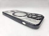 Husa Iphone 15 Pro din silicon moale, MagSafe, Protectie Camere Negru
