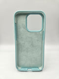 Husa Iphone 15 Pro silicon moale, MagSafe, Interior catifelat Turcoaz