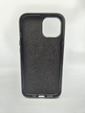 Husa Iphone 15 Pro Max piele ecologica, MagSafe, Interior  catifelat  Negru