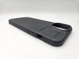 Husa Iphone 12 ,silicon subtire skin carbon , negru