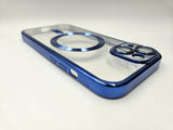 Husa Iphone 15 din silicon moale, MagSafe, Protectie Camere Albastru