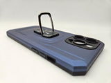 Husa Iphone 14 Pro Max silicon si plastic , suport inel rotativ , protectie camera Albastru