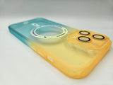 Husa Iphone 14 Pro Max silicon ,MagSage, Protectie Camere Galben-Verde