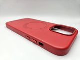 Husa Iphone 14 Pro Max piele ecologica, MagSafe, Interior catifeltat Rosu