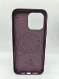 Husa Iphone 14 Pro Max piele ecologica, MagSafe, Interior catifeltat Mov