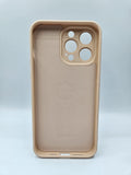 Husa Iphone 14 Pro Max silicon , suport inel rotativ , interior material catifelat Roz Peach