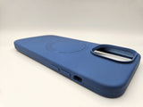 Husa Iphone 14 Pro Max silicon moale, MagSafe, Interior catifelat Albastru
