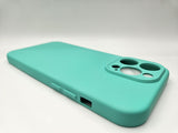 Husa Iphone 14 Pro Max silicon moale , protectie camera si butoane Turcoaz
