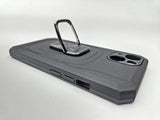 Husa Iphone 14  silicon si plastic , suport inel rotativ , protectie camera Negru