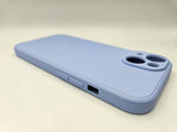 Husa Iphone 14 silicon moale, protectie camere si butoane,interior material textil Lilla