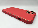 Husa Iphone 13 Luxury piele ecologica, antisoc Rosu