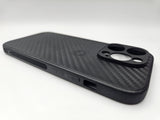 Husa Iphone 14 Pro silicon moale , protectie camere , margini anti alunecare ,textura carbon Negru